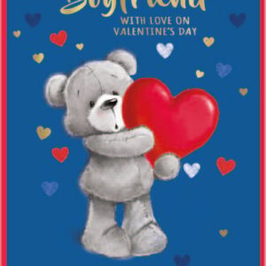 Boyfriend Valentine's Day Card - Heart-Hugging Bear