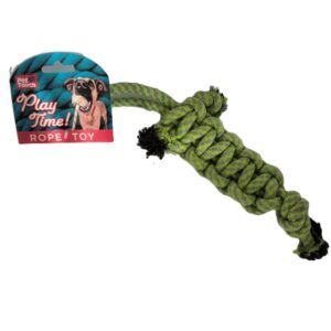 Braided Rope Dog Toy with Handle by Pet Touch