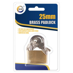 Brass Padlock with 25mm Shackle