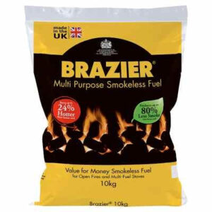 Brazier Premium Smokeless Coal is a type of solid fuel designed for use in open fires and multi-fuel stoves. It is known for its reduced smoke output compared to traditional...