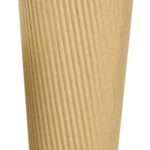 Brown Kraft Ripple Wall Hot Drink Cups, 25 Pack (453ml / 16oz)