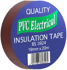 Brown PVC Electrical Tape 19mm x 20m - BS EN 60454 Certified