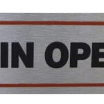 Brushed Metallic Self-Adhesive 'CCTV in Operation' Sign, 17 x 4 cm