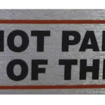 Brushed Metallic Self-Adhesive Sign: 'Do Not Park in Front of the Drive' - 17 x 4 cm