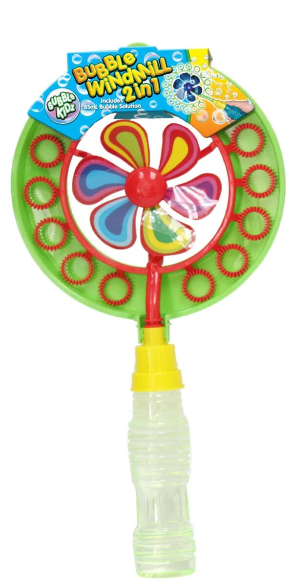 Bubble Kidz 80ml Assorted Color Windmill Bubble Fan