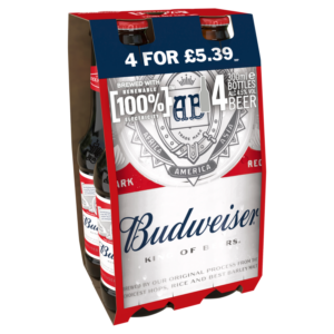 Budweiser Lager 300ml 4 Pack, Case