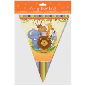 Bunting with Jungle Design for Parties, Set of 10