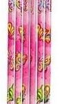 Butterfly-Themed Pencils with Eraser Tips - Single Pack