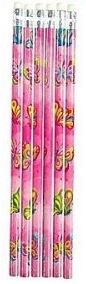 Butterfly-Themed Pencils with Eraser Tips - Single Pack