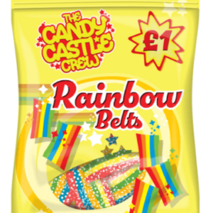 Candy Castle Crew Fizzy Rainbow Belts 90g Priced at £1