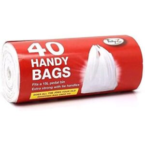 **Capacity**: Each bag has a 15-litre capacity, making them suitable for small to medium-sized bins