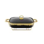 **Capacity**: This chafing dish has a 2-liter capacity, making it suitable for serving medium-sized portions of food at parties or banquets
