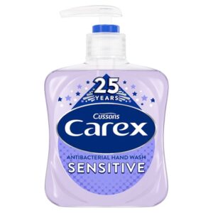 Carex Sensitive Antibacterial Hand Wash by Cussons, 250ml, Pack of 6