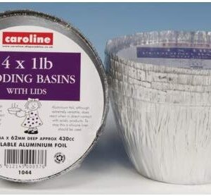 CAROLINE 1 LB PUDDING BASINS WITH LIDS, SET OF 4