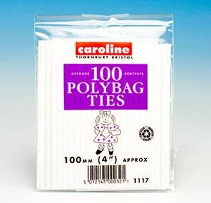 CAROLINE POLYTHENE BAG SEALERS, PACK OF 100