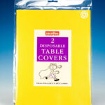CAROLINE Square Paper Table Covers in Dark Yellow, 90cm x 90cm, Pack of 2