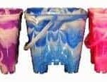Castle Marble Bucket - Approximately 17cm - Variety of Colors
