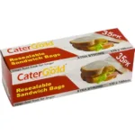 CaterGold Sandwich Seal Bags are designed for conveniently storing and sealing sandwiches and other food items. These bags measure 170 x 190mm and come in a pack of 35, making...