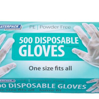 Caterpack Disposable PE Gloves, Powder-Free, Pack of 500