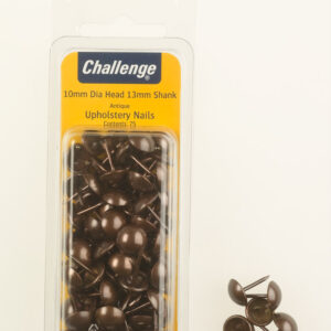 CHALLENGE 10MM ANTIQUE UPHOLSTERY NAILS, PACK OF 75