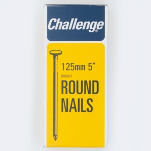 Challenge 125mm Bright Round Wire Nails, 500g