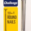 CHALLENGE 150MM BRIGHT ROUND WIRE NAILS, 500G