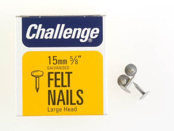 Challenge 15mm Galvanised Felt Nails - 225g