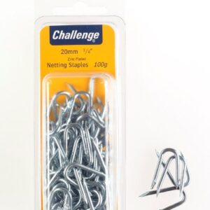 Challenge 20mm Zinc-Plated Netting Staples, 100g