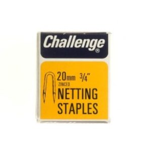 Challenge 20mm Zinc-Plated Netting Staples, 40g