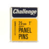 CHALLENGE 25MM BRIGHT PANEL PINS, 50G