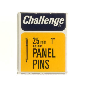 CHALLENGE 25MM BRIGHT PANEL PINS, 50G