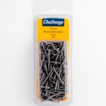 CHALLENGE 25MM BRIGHT ROUND WIRE NAILS, 100G