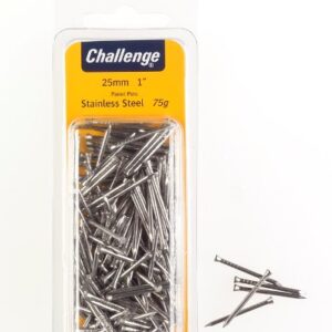 CHALLENGE 25MM Stainless Steel Panel Pins, 75g