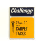 Challenge 25mm Zinc-Plated Carpet Tacks, 40g