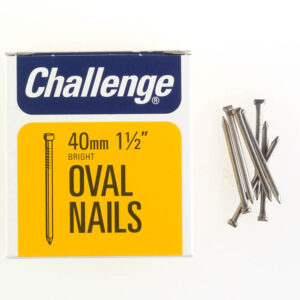 CHALLENGE 40MM BRIGHT OVAL NAILS, 225G