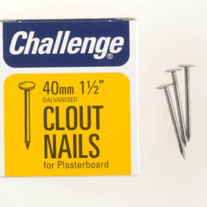 CHALLENGE 40MM GALVANIZED CLOUT NAILS, 225G