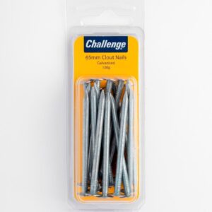 CHALLENGE 65MM GALVANIZED CLOUT NAILS, 225G