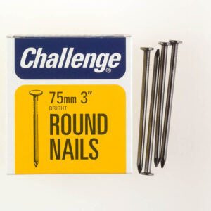 Challenge Bright 75mm Round Wire Nails - 225g