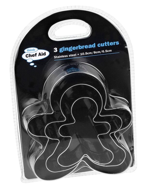 CHEF AID FAMILY SET OF 3 GINGERBREAD COOKIE CUTTERS