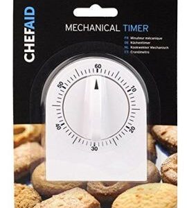 Chef Aid White Mechanical Timer with Loud Alarm