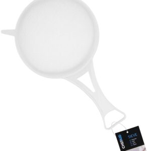 Chef Aid White Plastic Strainer with Nylon Mesh, 12cm (4.7 Inch)