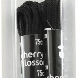 Cherry Blossom Black Round Shoe Laces 75cm, Pack of 2