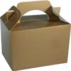 Children's Gold Plain Activity Food Box Loot - 1 Piece