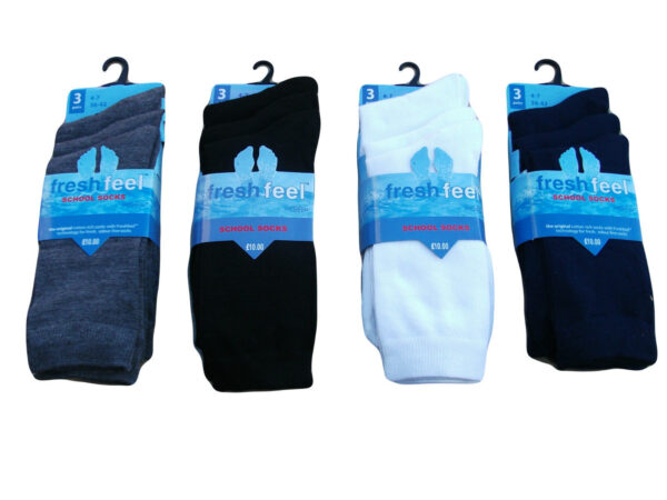 Children's School Socks for Boys and Girls (Set of 3)