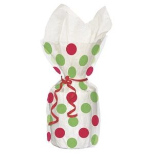 Christmas Cellophane Treat Bags with 20 Red and Green Dots