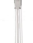 CHROME FINISH SILVER PLASTIC DISPOSABLE FORKS - PICNIC CUTLERY SET (18 COUNT)