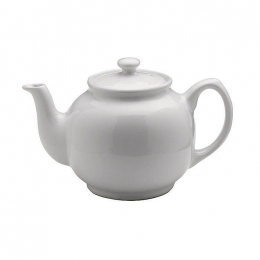 Classic White Teapot - 6 Cup Capacity