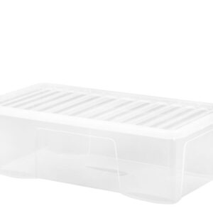 Clear 62L Storage Box with Lid by WHAM Crystal