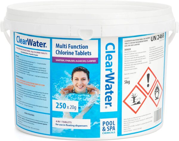 CLEARWATER 4-in-1 Multifunction Chlorine Tablets, 5 KG