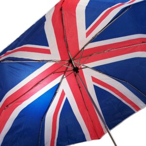 Collapsible Umbrella with Union Jack Design and Cover